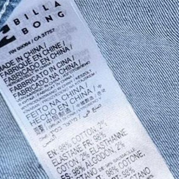 Billabong Light Wash Wide Leg Free Fall Denim Jeans. 27 - Picture 13 of 13